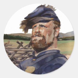 Sticker, Ziviler Krieg Runder Aufkleber