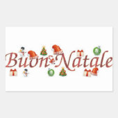STICKER ZU SAGEN **MERRY CHRISTMAS** "ITALIENISCHE (Vorderseite)