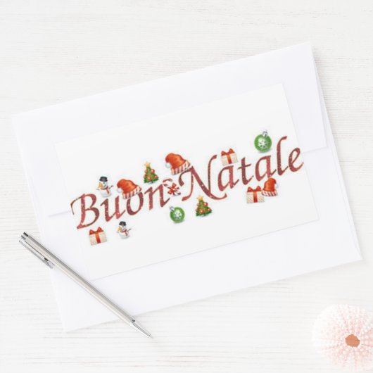 STICKER ZU SAGEN **MERRY CHRISTMAS** "ITALIENISCHE (Umschlag)