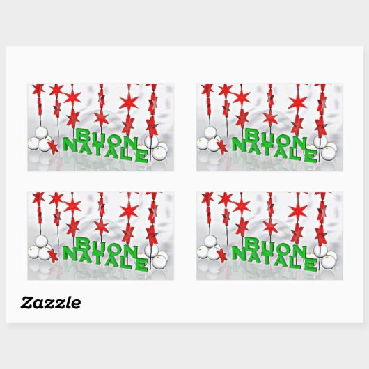 STICKER ZU SAGEN **MERRY CHRISTMAS** "ITALIENISCHE (Blatt)