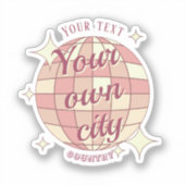 Sticker Zuhause Stadt Lieblingsstadtdekor (Vorderseite)