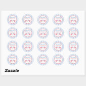Sticker zum 4. Juli Jungen-Geburtstag (Blatt)