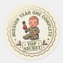 Sticker zum ersten Geburtstag von Little Soldier