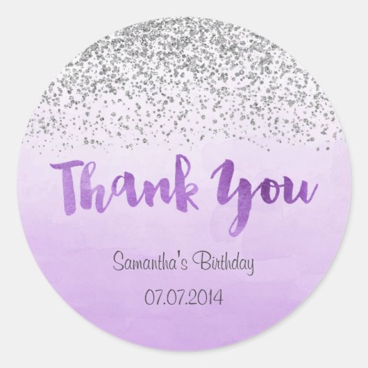 Sticker zum Lila Geburtstag (Vorderseite)