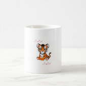 Sticker🐯Baby Tiger Art with Pink Butterflies - Kaffeetasse (Mittel)