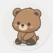 Stickerbär Runder Aufkleber (Vorderseite)