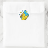 Stickerbogen Duck with Deafflag Runder Aufkleber (Tasche)
