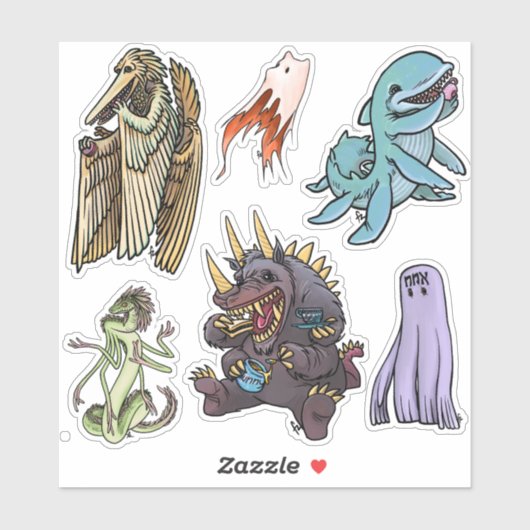 Stickerbogen - Monster-Teeparty Aufkleber (Blatt)