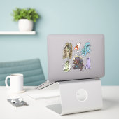 Stickerbogen - Monster-Teeparty Aufkleber (Laptop auf Schreibtisch)