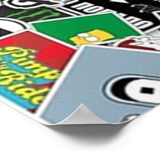 Stickerbombe Poster (Ecke)