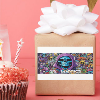 Stickerbombe voll Skelettor Rechteckiger Aufkleber