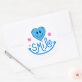Stickerchen Lächeln Runder Aufkleber (Umschlag)