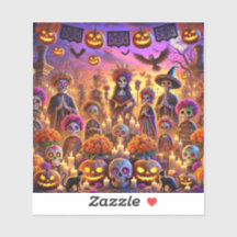 Stickerdesign Halloween Tag der Toten