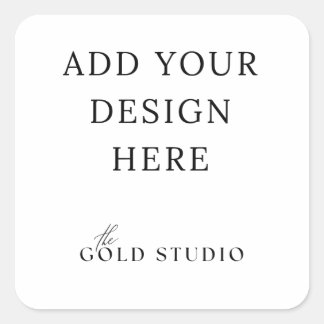 Stickerei, 1,5 Zoll leere Vorlage Quadratischer Aufkleber