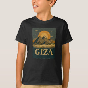 Stickerei Ägyptische Pyramiden von Gizeh Große Pyr T-Shirt