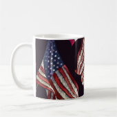 Stickerei auf amerikanischer Flagge: patriotisches Kaffeetasse (Links)