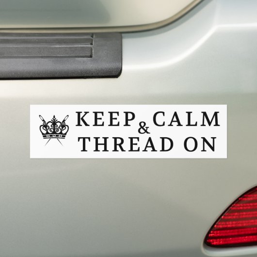 Stickerei - Behalten, ruhiges Handwerk Autoaufkleber (Auf Auto)