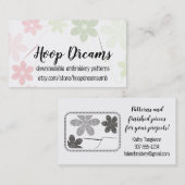 Stickerei Blume Nadelgewinde Visitenkarte (Vorne/Hinten)