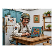 Stickerei Chaos Scene