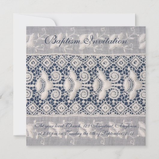 Stickerei-Einladung (Mädchen) Einladung (Vorderseite)