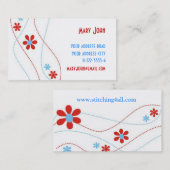 Stickerei-Entwurf-Einzigartige Visitenkarten Visitenkarte (Vorne/Hinten)