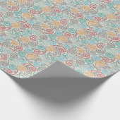 Stickerei extravagantes gerolltes Papier Geschenkpapier (Ecke)