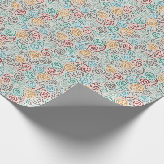 Stickerei extravagantes gerolltes Papier Geschenkpapier (Ecke)