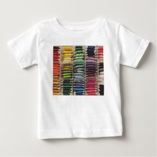 Stickerei Floss Regenbogen Baby T-shirt