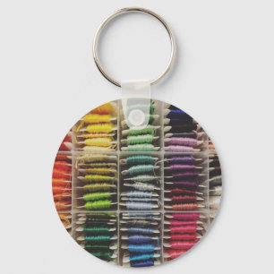 Stickerei Floss Regenbogen Schlüsselanhänger