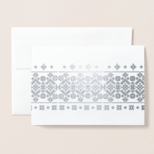 Stickerei Folienkarte (Vorderseite mit Umschlag)