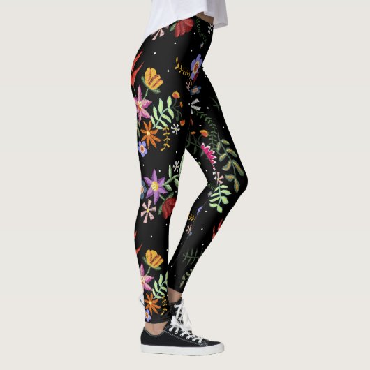 Stickerei Folk Leggings (Rechts)