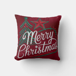 Stickerei Frohe Weihnachtsgestaltung Kissen