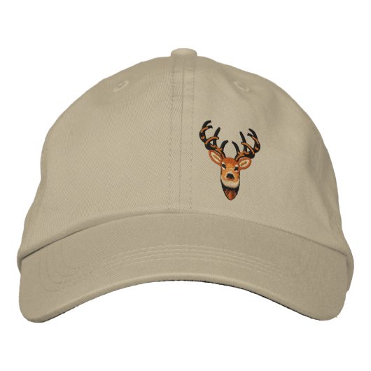 Stickerei für den weißen Schwanz Deer Buck Bestickte Kappe (Vorderseite)