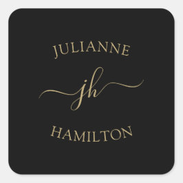 Stickerei für Firmenlogo Quadratischer Aufkleber