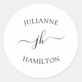 Stickerei für Firmenlogo Runder Aufkleber (Vorderseite)