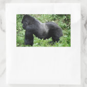 Stickerei für Gorilla-Foto Rechteckiger Aufkleber (Tasche)