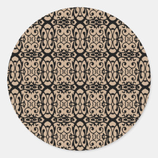 Stickerei für viktorianische Netze Runder Aufkleber
