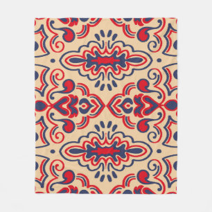 Stickerei: Ikat-Stoffmuster Fleecedecke