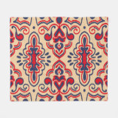 Stickerei: Ikat-Stoffmuster Fleecedecke (Vorderseite (Horizontal))