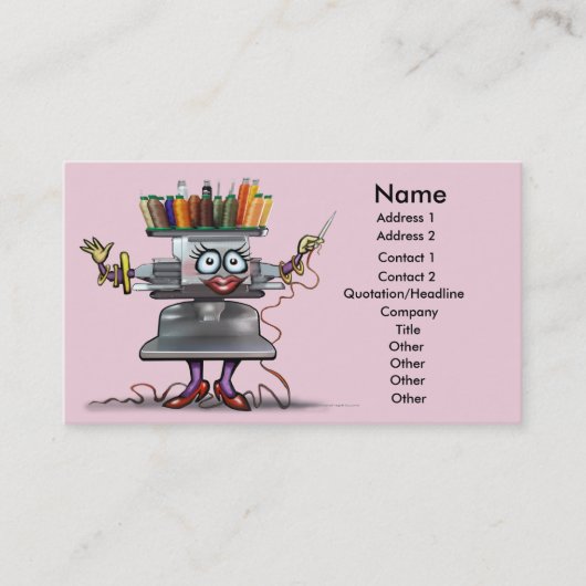 Stickerei-Karte Visitenkarte (Vorderseite)