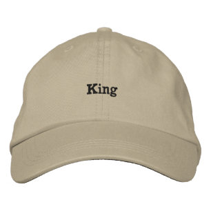 Stickerei-König-Baseballkappe - Khaki individuelle Bestickte Baseballkappe