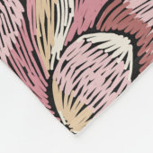 Stickerei Lotus Blume Nahtloses Muster Fleecedecke (Ecke)