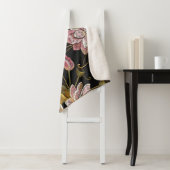 Stickerei Lotus Blume Nahtloses Muster Sherpadecke (Beispiel)