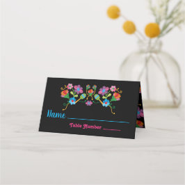 Stickerei mexikanische Fiesta-Tischkarten Platzkarte