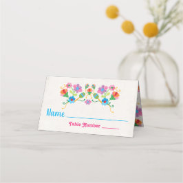 Stickerei mexikanische Fiesta-Tischkarten Platzkarte