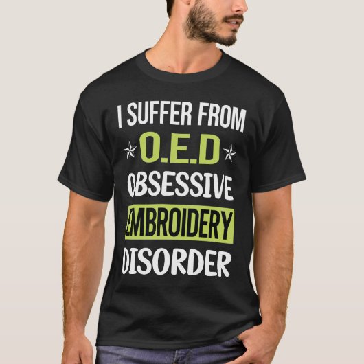 Stickerei mit obsessive Liebe T-Shirt (Vorderseite)