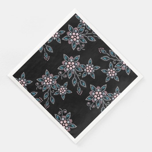 Stickerei mit Perlen und Perlen. Serviette (Ecke)