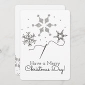 Stickerei mit Weihnachtskarte Feiertagskarte (Vorne/Hinten)