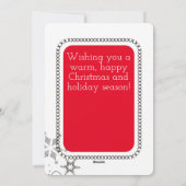 Stickerei mit Weihnachtskarte Feiertagskarte (Rückseite)