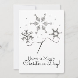 Stickerei mit Weihnachtskarte Feiertagskarte